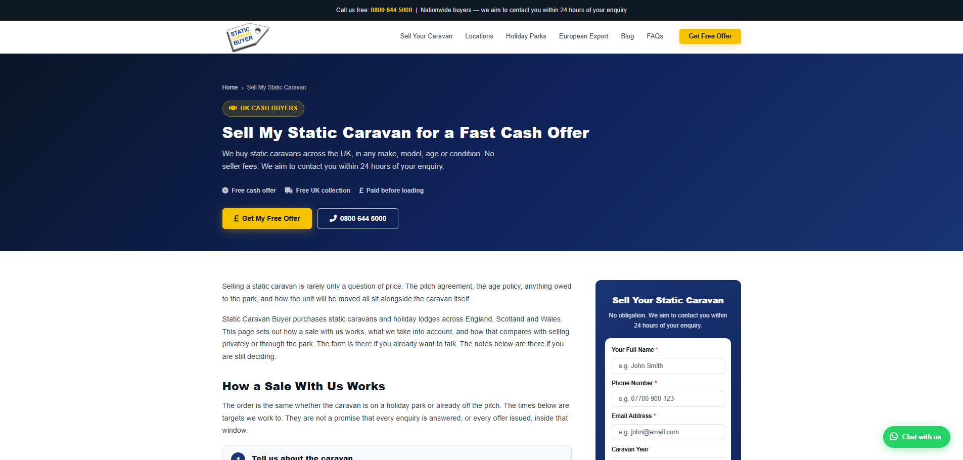 Static Caravan Buyer, Sell Your Caravan